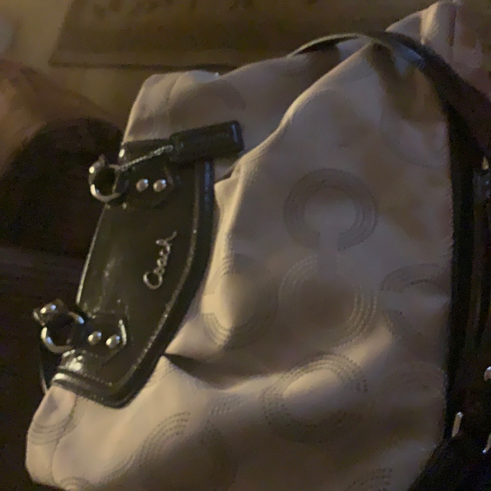 Coach Signature Brown Patent Leather Satchel
